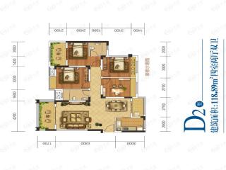 阳光壹号院D2户型户型图