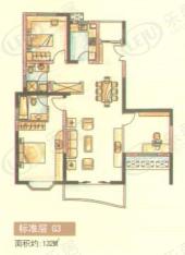 景怡佳苑房型: 三房;  面积段: 130 －140 平方米;户型图