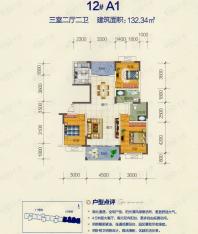 志成新世界12号楼A1户型户型图