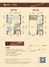 中国电建星湖湾3室2厅2卫户型图