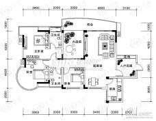 金地怡和东岸3室2厅2卫户型图