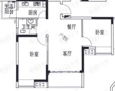 珠江太阳城一期2室2厅1卫户型图