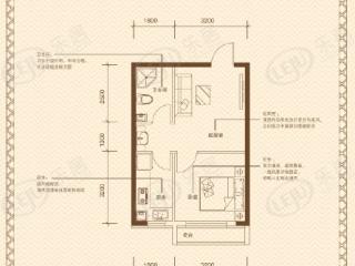 德商国际花园一室二厅一卫户型图