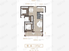 西湖天胤3室2厅1卫户型图