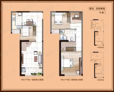 铭基新天地4室2厅1卫户型图