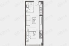 汇博上谷大观5号楼1室户型户型图