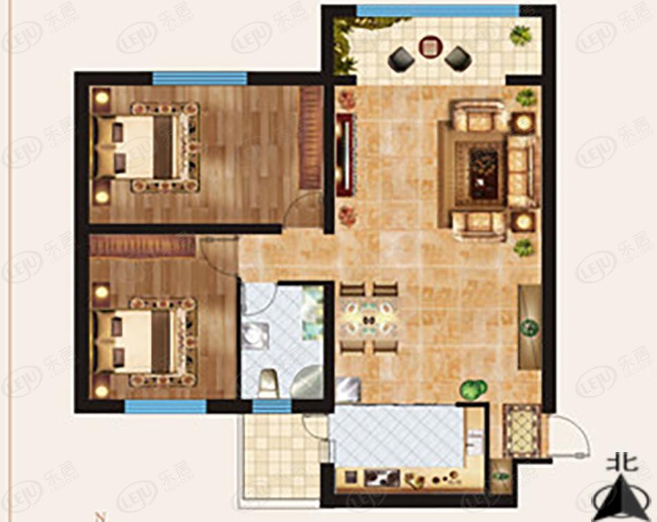 伊犁伊宁市黄金海岸户型介绍 户型面积55~93㎡