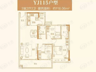 金裕名门YJ115户型户型图