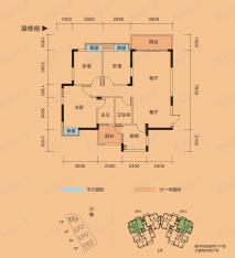 振业邕江雅苑3室2厅2卫户型图