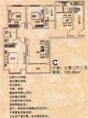 丰麟花园3室2厅2卫户型图