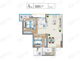 广汇汇茗城A户型户型图