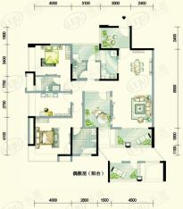 金沙海棠3室2厅3卫户型图