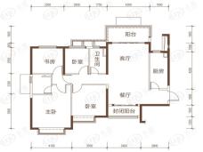 恒大御龙天峰4室2厅2卫户型图