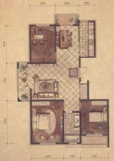 长安10号房型: 三房;  面积段: 110 －130 平方米;户型图