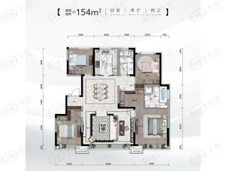 百合田园B区E户型户型图