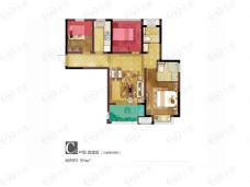 弘阳时光里C1户型改造后98平米户型图