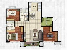 海尔产城创首府3室2厅2卫户型图