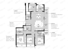 花语江南(中国铁建花语江南)4室2厅3卫户型图