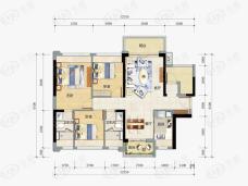 龙光玖龙臺4室2厅2卫户型图