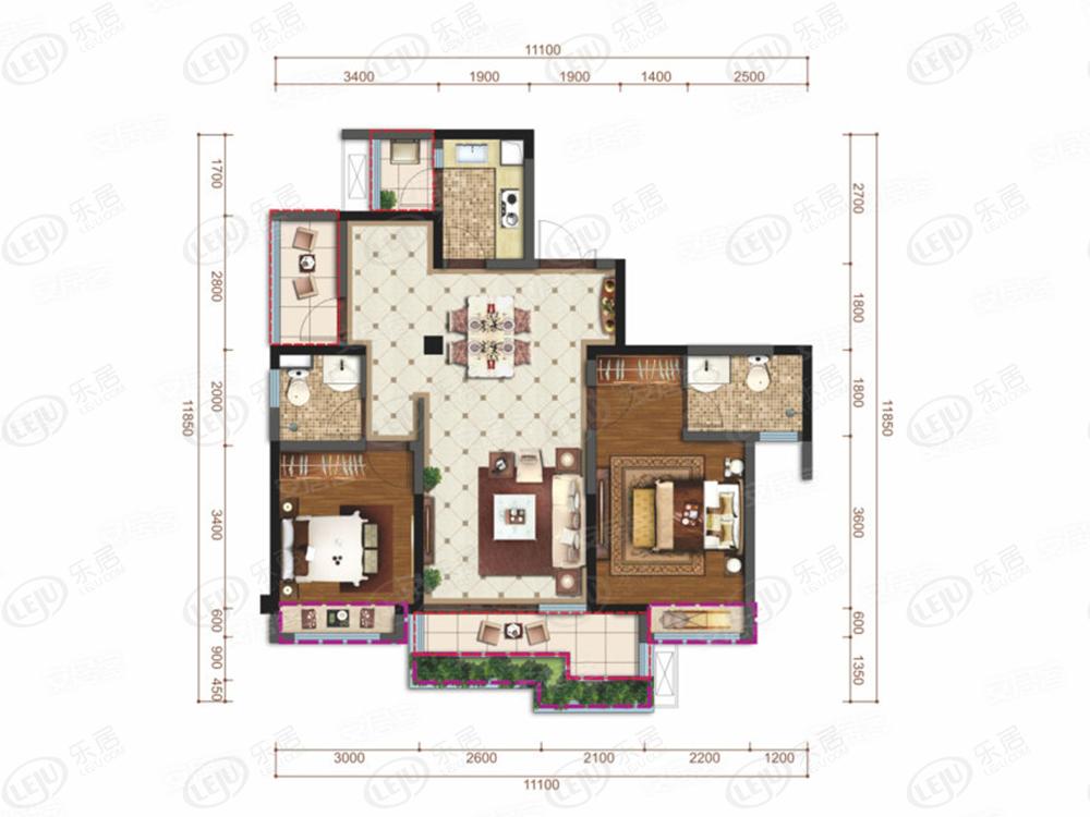 资阳市雁江蓝光·公园学府户型解密 均价约5600元/㎡