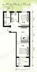 白塔茗居二室一厅一卫户型图