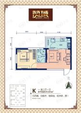 丽水金阳1室2厅1卫户型图