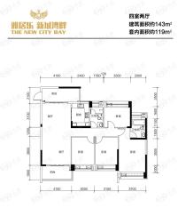 雅居乐新城湾畔9栋 403单元户型图