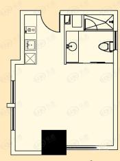 鸿旭豪苑1室1厅1卫户型图