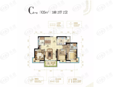 嘉宏锦时3室2厅2卫户型图