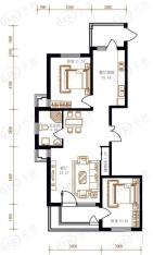 南郡凤凰湾2室2厅1卫户型图