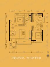 保利紫云B2-03户型户型图