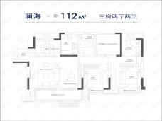 万兴·江海亭川3室2厅2卫户型图