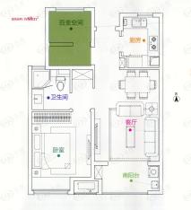 苏州魅力花园2室2厅1卫户型图