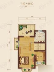 鼎峰中央公园别墅户型C三层户型图