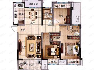 方城名矗山水中央T4-C户型户型图