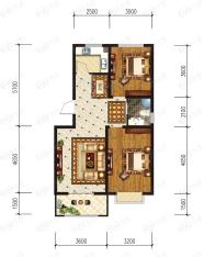 东润国际新城2室2厅1卫户型图