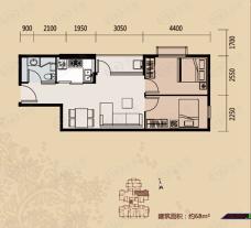 馨晴轩2室2厅1卫户型图