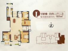 东外滩1号4室2厅2卫户型图