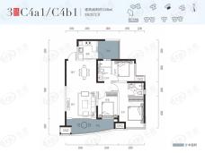 融创融公馆3室2厅2卫户型图