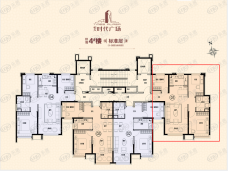哈尔滨恒大时代广场3室2厅1卫户型图