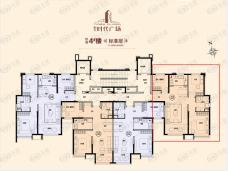 哈尔滨恒大时代广场4号楼1户型户型图