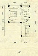 翔凤山水国际二期三层-双拼别墅-356.95平方米户型图