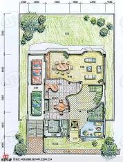 白云堡豪苑1722型别墅首层平面图户型图
