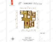 中环悦府C户型户型图