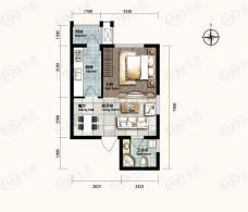 天津和平时光1室1厅1卫户型图
