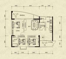 天泰·凤翎锦绣3室2厅2卫户型图
