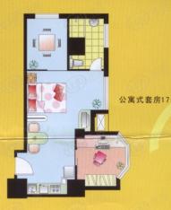 锋尚时代大厦房型: 一房;  面积段: 20 －30 平方米;户型图