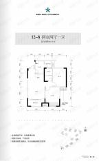 光华观府国际光华观府国际12号楼8号房套内66.61平米户型图