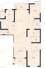 达安锦园二期房型: 三房;  面积段: 150 －160 平方米;户型图
