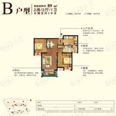 旭辉时代城B户型户型图